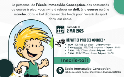 La course « Mets tes souliers pour IC » aura lieu le 2 mai ! Êtes-vous inscrit ?